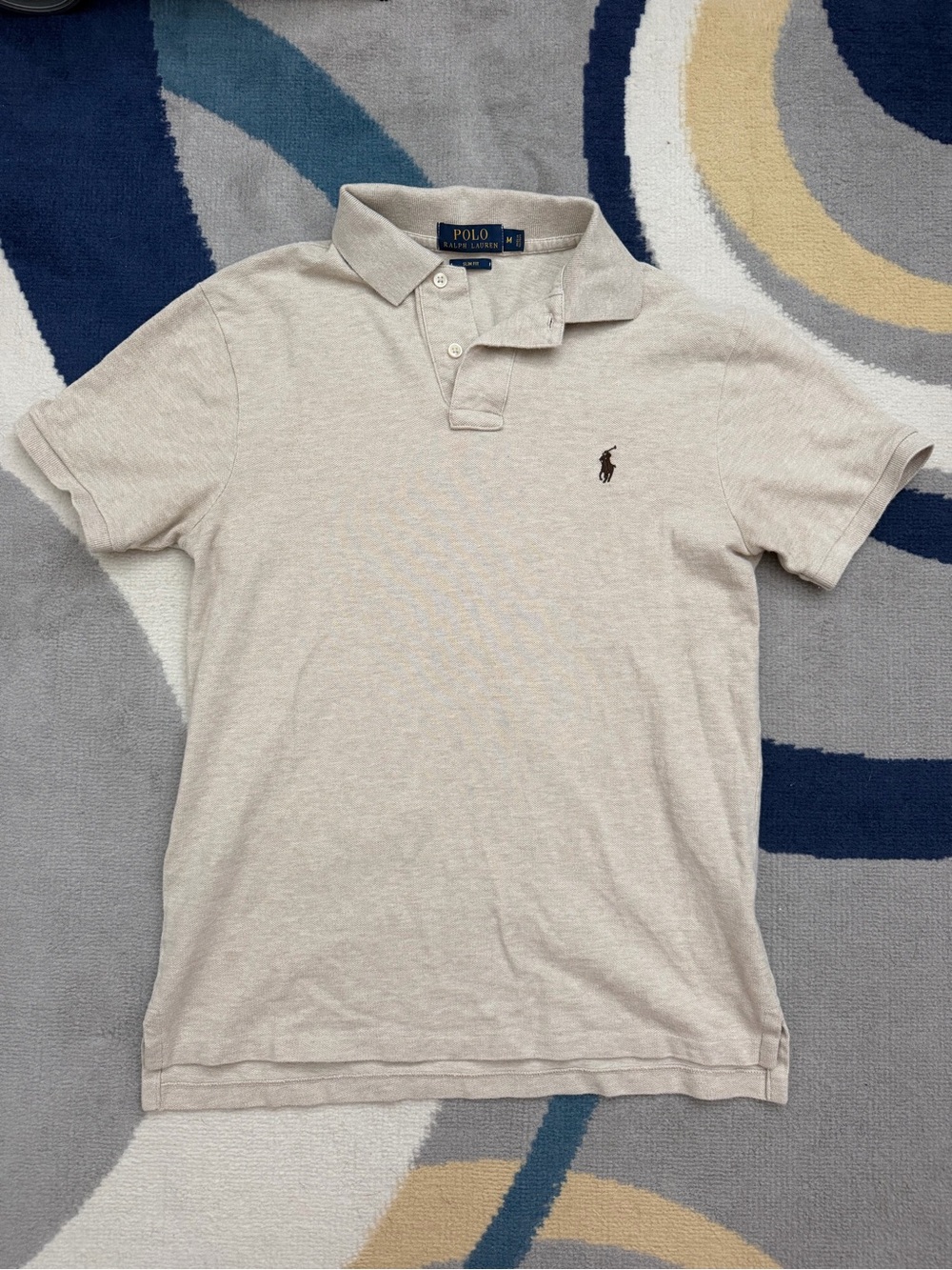 Polo by Ralph Lauren Beige Slim Fit Polo